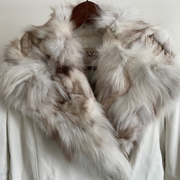 Only Fur-Lined Leather Jacket - Picture 3 of 16